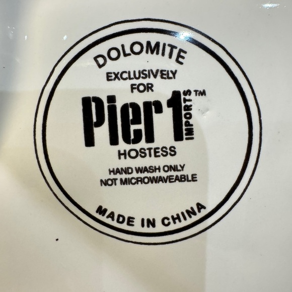 PIER 1 ONE Ice Cream Sunday Toppings Serving Tray Platter - Picture 3 of 4